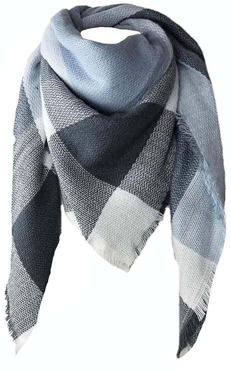 CAPRIUM XXL Damen Schal Kariert übergroßer quadratisch Deckenschal Karo Tartan Streifen Plaid Muster Oversized Fransen Poncho