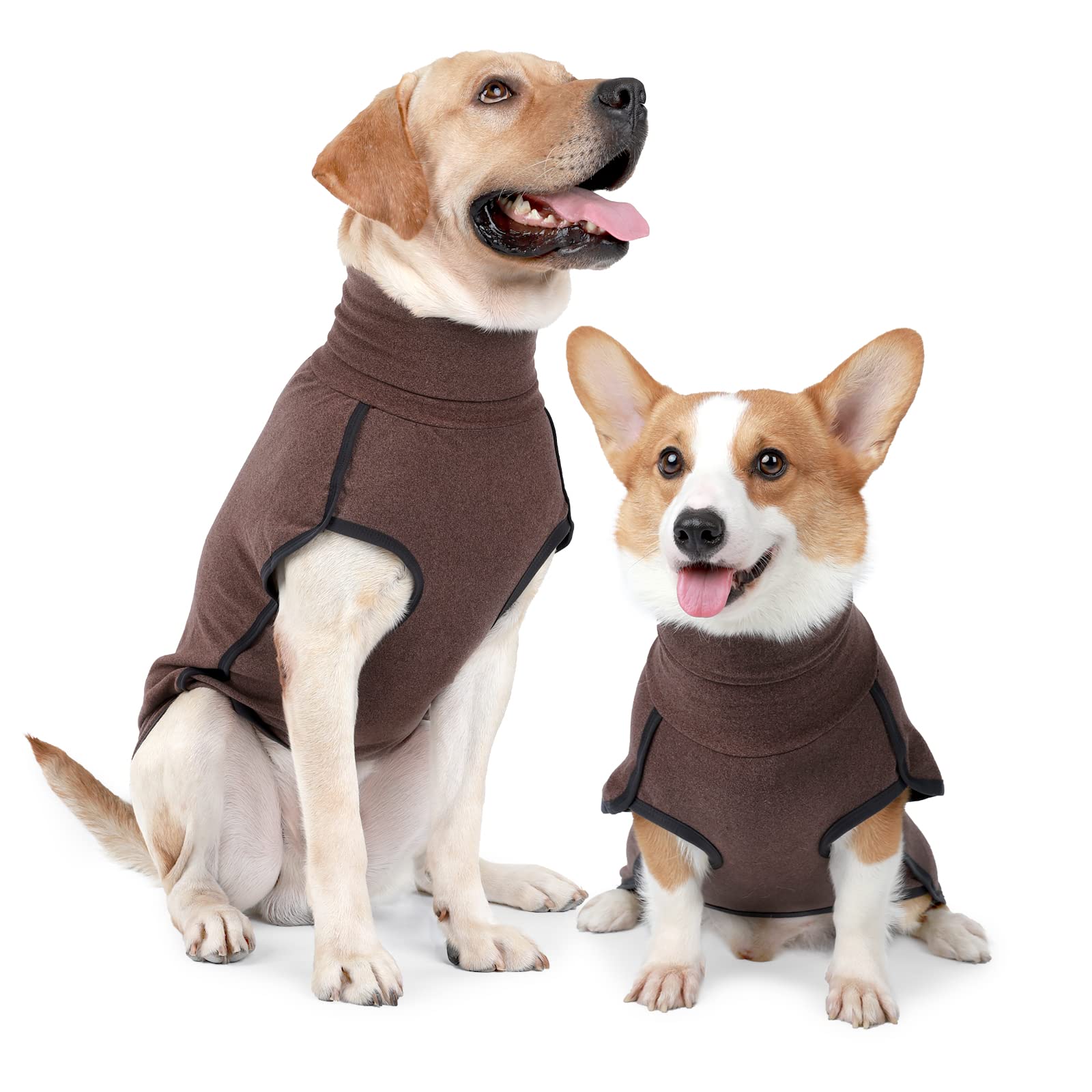 HEYWEAN Dog Sweatshirt Stretch Fleece Vest Warm Dog Sweater Pullover for Small and Medium Dogs Pet Winter Clothes for Indoor and Outdoor Wear