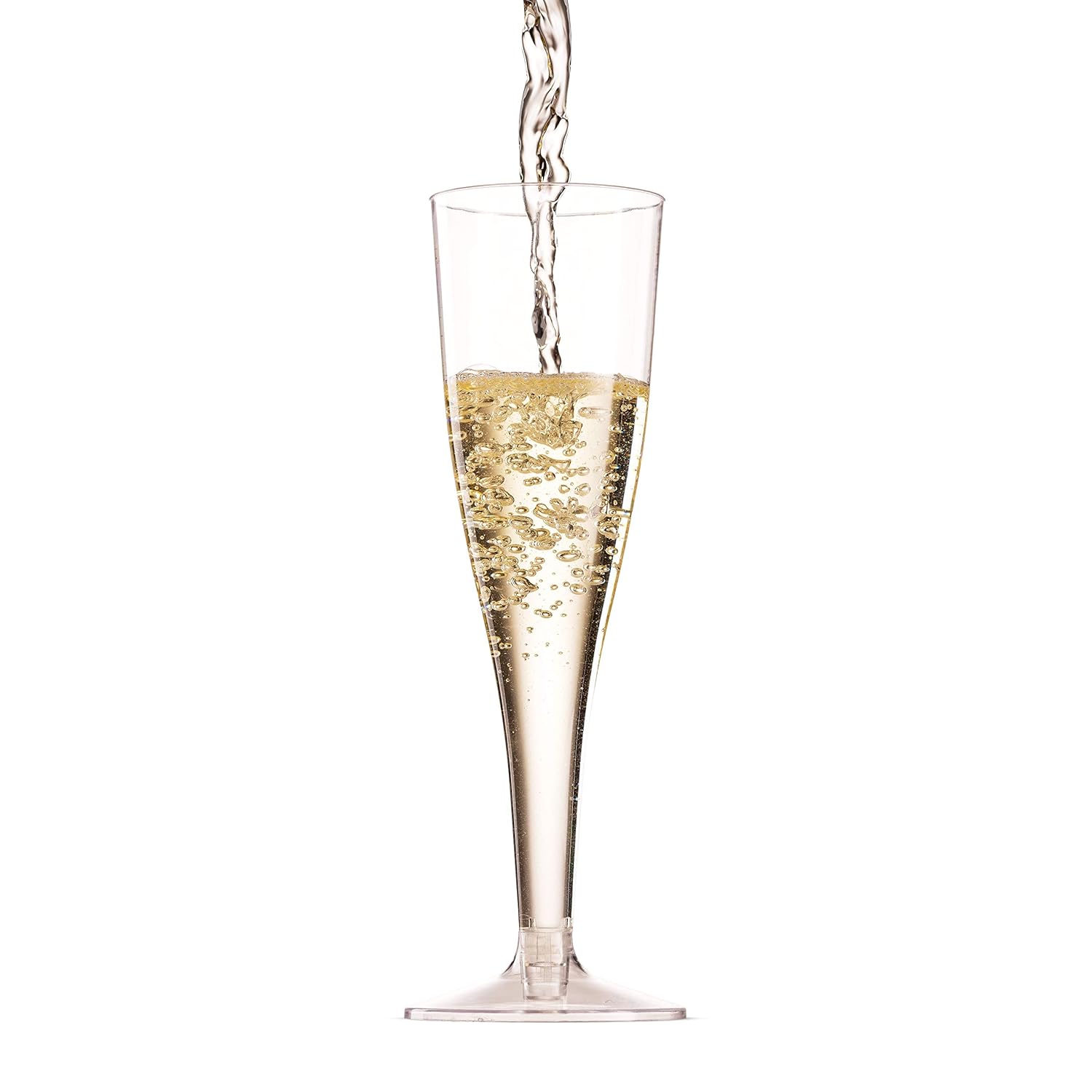 100 disposable champagne flutes