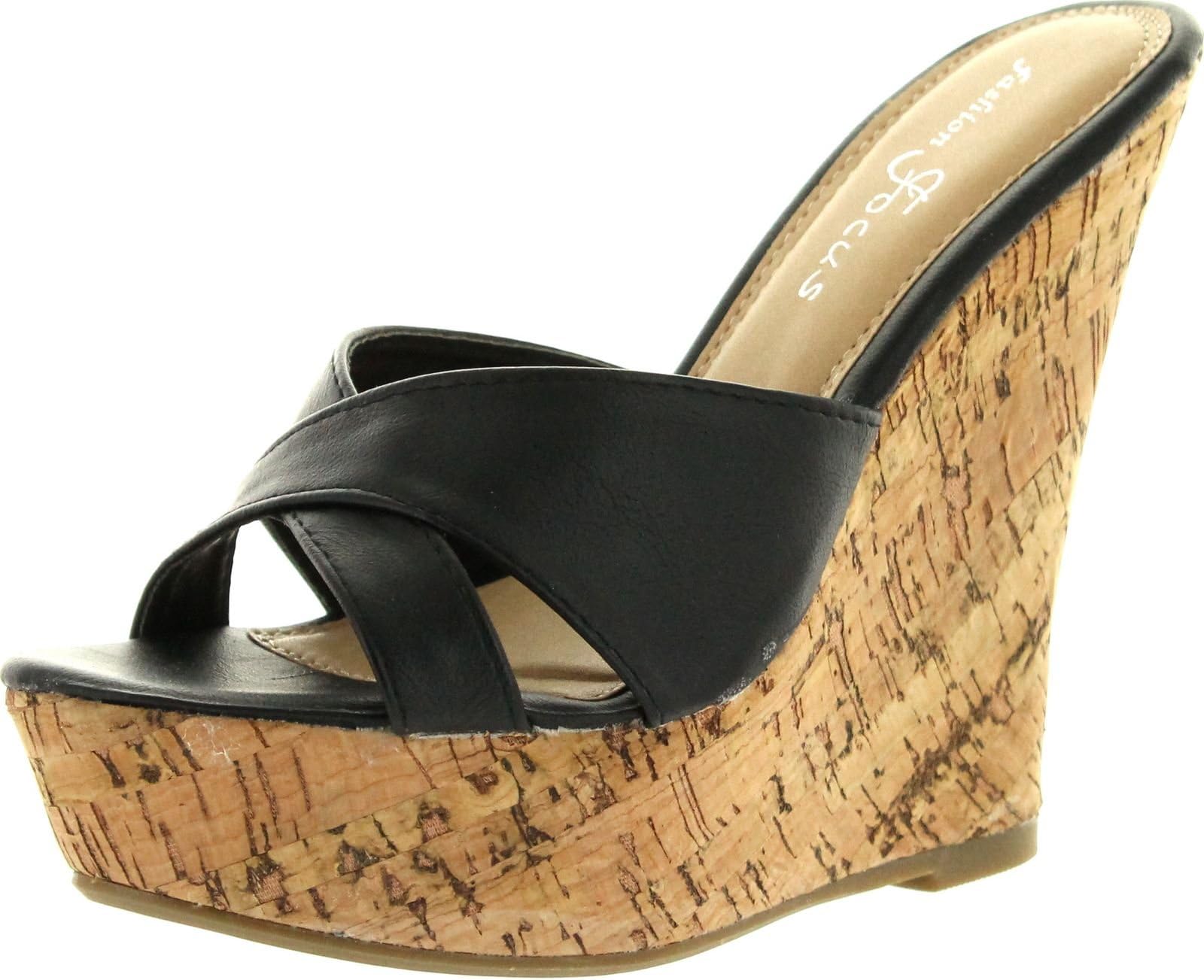 Fashion Focus Womens Ardo-39 Wedge Sandals