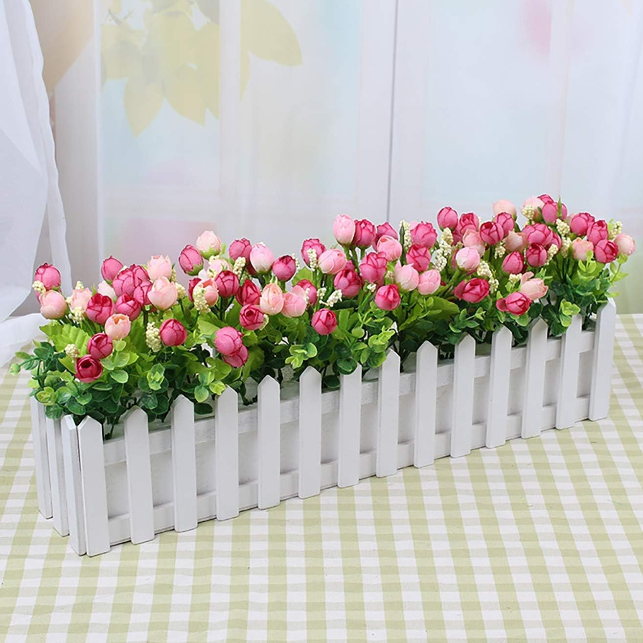 Hausgarten Dekoration, Kunststoff Kunstblume, Rose Blumenset, Faux