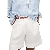 Women Shorts High Waisted Wide Leg Tailored Shorts Casual Beach Work Trouser Shorts Without Belts