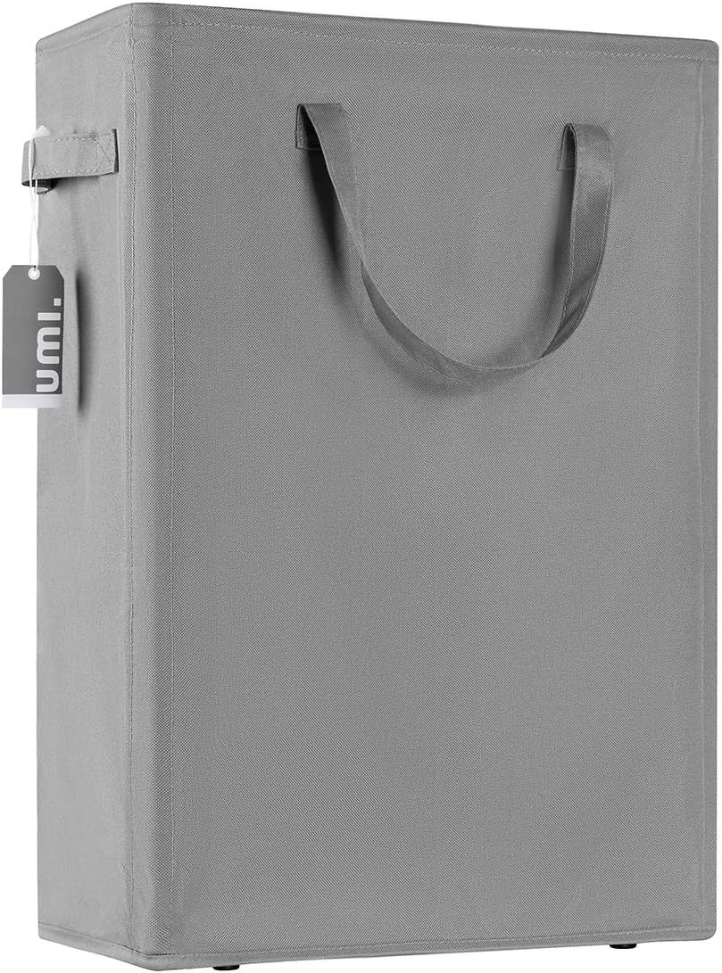 UMI Cesto de Ropa Delgado de 45L con Asas Cesto de Ropa Portátil