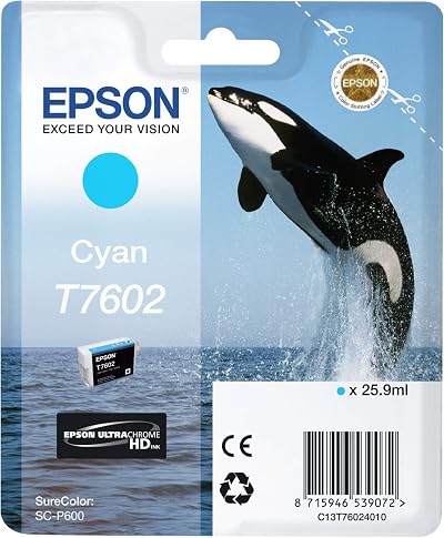 Epson T7602 Cyan Ink Cartridge 25.9ml Original