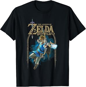 Zelda Breath of The Wild Link Arch Shot Logo Graphic T-Shirt T-Shirt