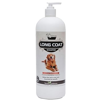 Medilogy Biotech Dog Shampoo Long Coat 1 Litre for Shiny Luxurious Smooth Healthy Coat Texture