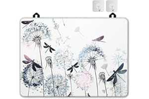 JASAKOO Electric Stove Top Cover Protector – Dandelion Dragonfly Glass Flat Top Stove Mat Oven Induction Cooktop Mat for Ceramic Countertop Mats Heat-Resistant Dish Drying Mat
