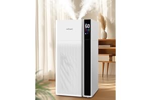 Mifasol Warm and Cool Mist Humidifier Large Room, 5.3Gal/20L Whole House Humidifiers for Home, Quickly & Evenly Humidify Larger Areas, Top Fill, Dual Mist Nozzles and Atomizers, Office Plants, White