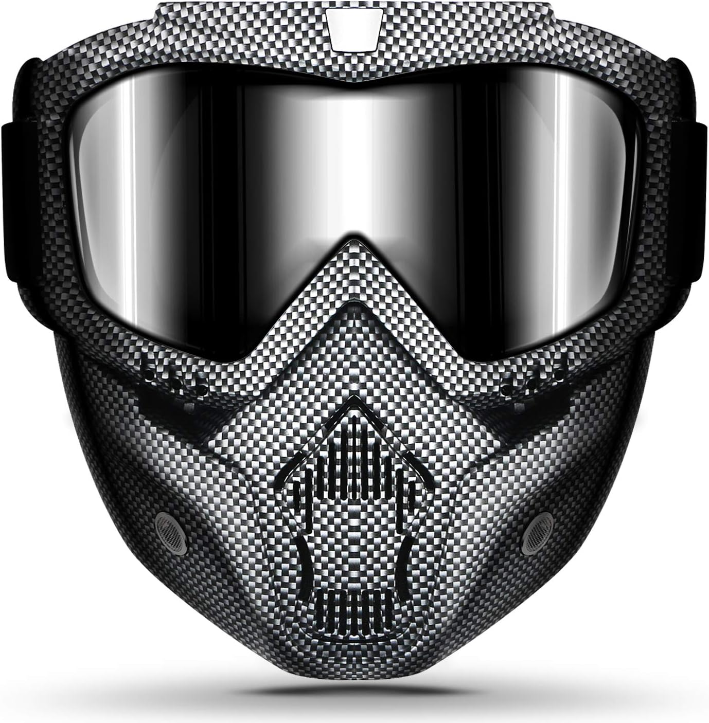 Safety Goggles with Detachable Face Shield Rider Face Bandanas wifh