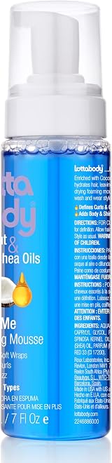 Lottabody Wrap Me Foaming Mousse 207ml 7oz Coconut Argan Shea Macadamia Hair view 13
