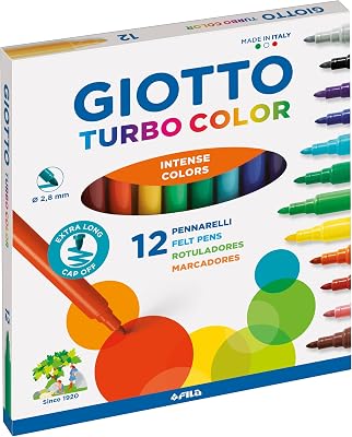 Turbo Color pennarelli in astuccio da 12 colori