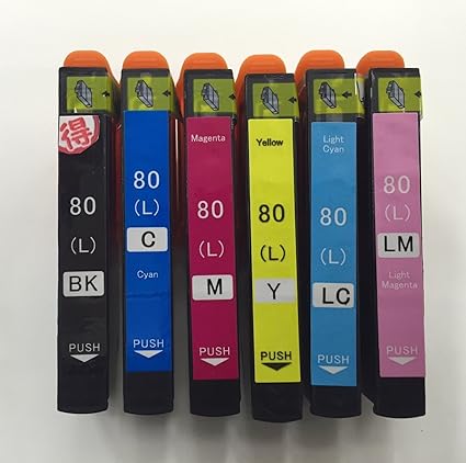 Amazon Ep 777a インク エプソン プリンター Ic80l 6色セット Epson 互換インクカートリッジ Colorio カラリオ マル得広場 インクカートリッジ 通販