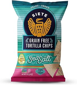 Siete Sea Salt Grain Free Tortilla Chips, 5 oz bags (1 PACK)