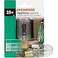 SYLVANIA 25W Appliance Tubular Incandescent T8 Bulb, 230 Lumens, Clear, 100 CRI, 2850K, Warm White - 1 Pack (18360)