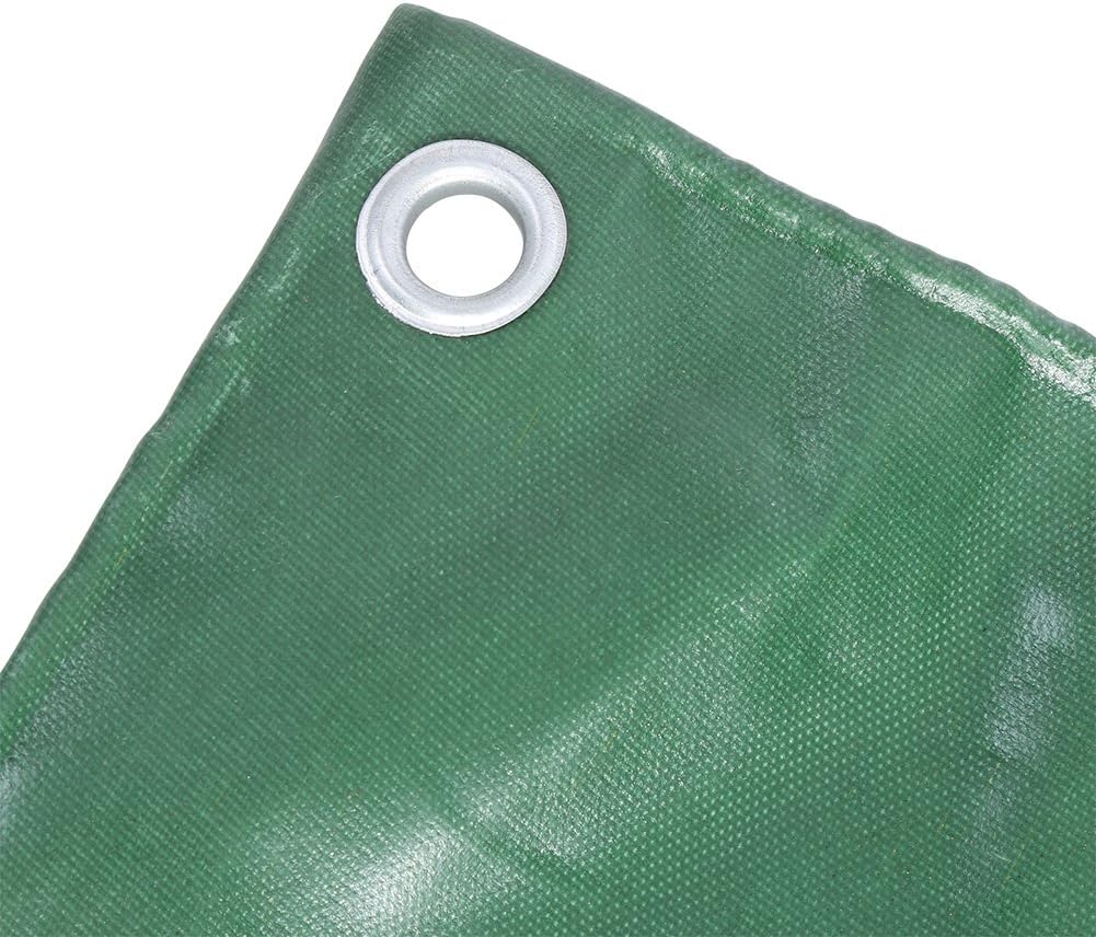 TELO TELONE OCCHIELLATO IN PVC 280 GR/MQ IMPERMEABILE ULTRA RESISTENTE VERDE EBa - Foto 3