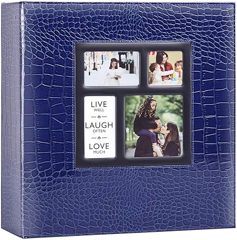 Amazon Com Artmag Photo Picutre Album 4x6 1000 Photos Extra Large Capacity Leather Cover Wedding Family Photo Albums Holds Horizontal And Vertical Photos Blue Home Kitchen