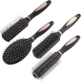 RongLeDAI Pack of 4 Anti Static Massage Oval Comb Set Vent Paddle Hair Brush view 1