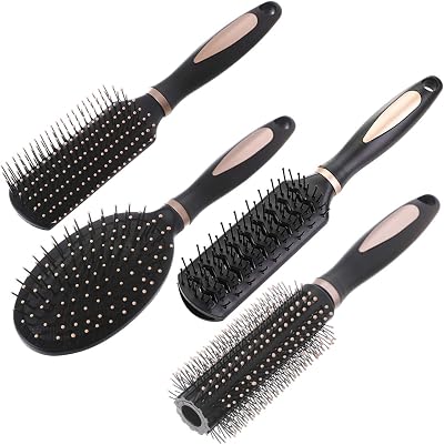 RongLeDAI Pack of 4 Anti Static Massage Oval Comb Set Vent Paddle Hair Brush