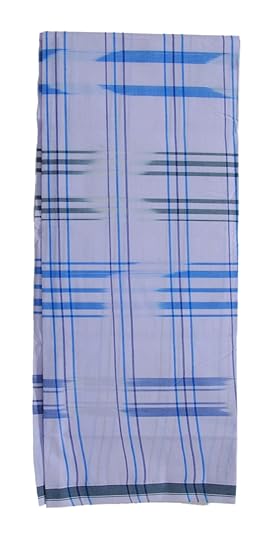 Men's Cotton Lungi (White) Assorted Design
