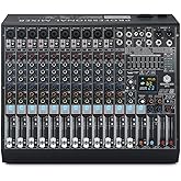 W IN-MIX DX12 Professional DJ Audio Mixer 12 Channel with 99 DSP Effects,7-band EQ,Independent 48V Phantom Power&Mute Button,Bluetooth Function,USB Interface Recording For Studio & Stage