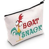 WZMPA Chicken Hei Hei Cosmetic Makeup Bag Rooster Gift Boat Snack Zipper Pouch Canvas Bag Merchandise