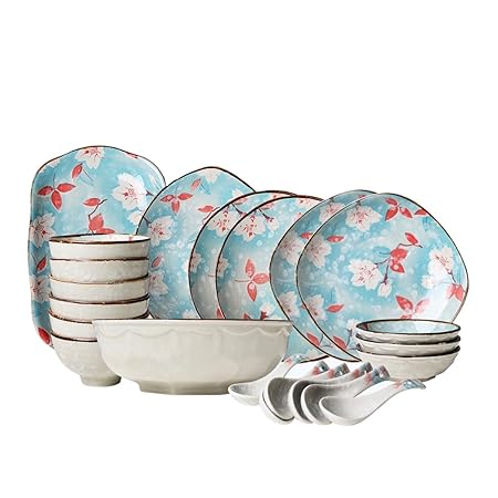 Bol platos de vajilla de cerámica - apta para lavavajillas y ...