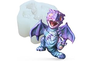 KAKIWYHHH Baby Dragon 3 D Epoxy Resin Silicone Mold for Fondant Sugar Craft, Cake Topper Decorating, Polymer Clay, Plaster