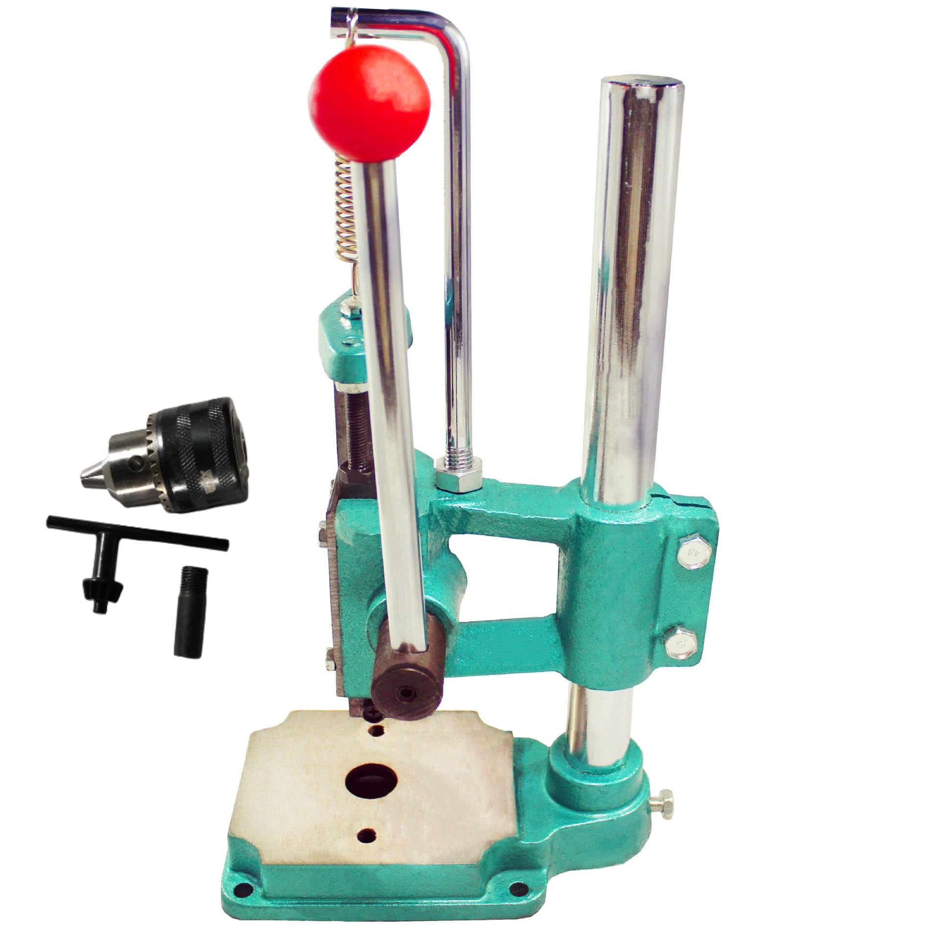 Photo 1 of Leather Hole Punch Tool, Heavy Duty Arbor Press, Manual Hole Puncher with 0.5-13mm Clamping Chuck for DIY Leather Craft Punching Holes