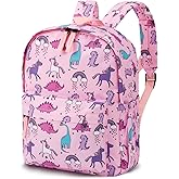 THE Crafts Cute Toddler Backpack for Boys Girls Preschool Kindergarten Nursery Travel School Bag with Chest Buckle(Unicorn and Dinosaur)
