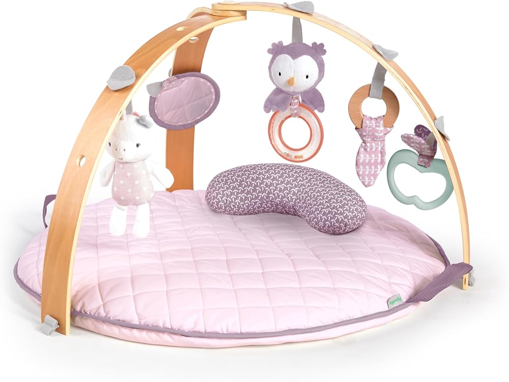 Ingenuity Cosy Spot Reversible Duvet Activity Gym Pink Calla 6 Toys