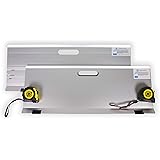 Zackman Performance Car Alignment Toe Plates with Kick Out Bottom, Slots with Angled Tip for Measuring Tape Placement, with Conversion Chart and Storage Bag