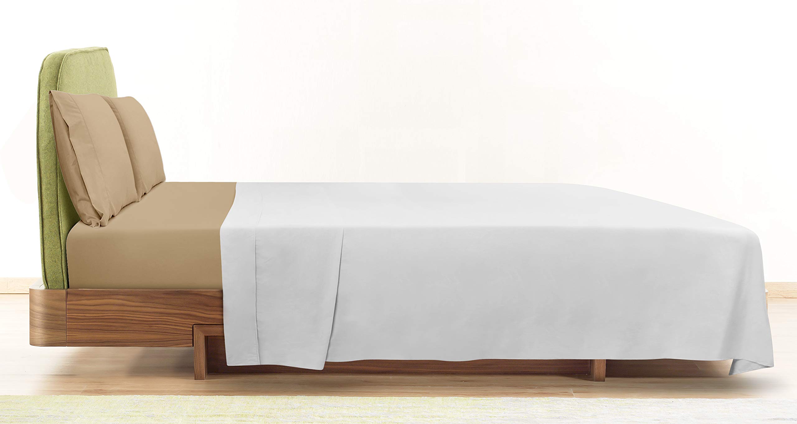 Utopia Bedding Soft Brushed Microfiber Flat Sheet (King,White)