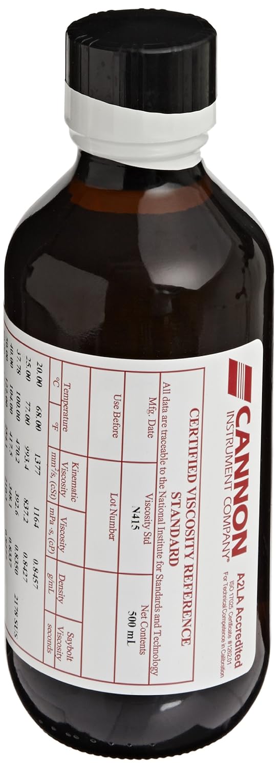 Cannon General Purpose Viscosity Standards, 20°C To 100°C, 500ml Volume