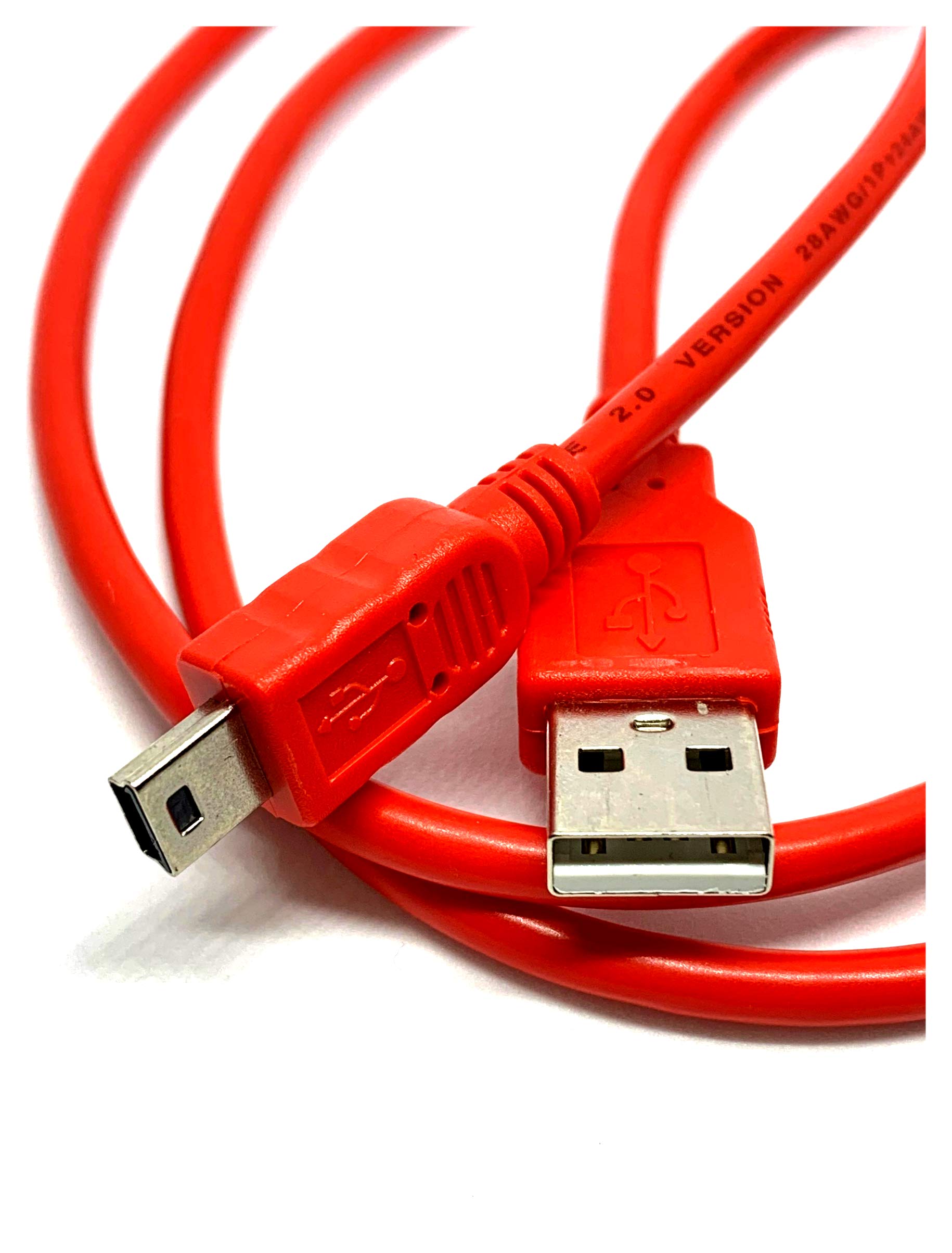 MainCore 1m Mini USB to USB Charging & Data Cable Lead Cord (1m, Red)