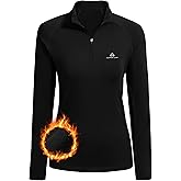 Pioneer Camp Women's Quarter Zip Pullover Long Sleeve Thermal Fleece Lining Lightweight Athletic Tops for Running Golf