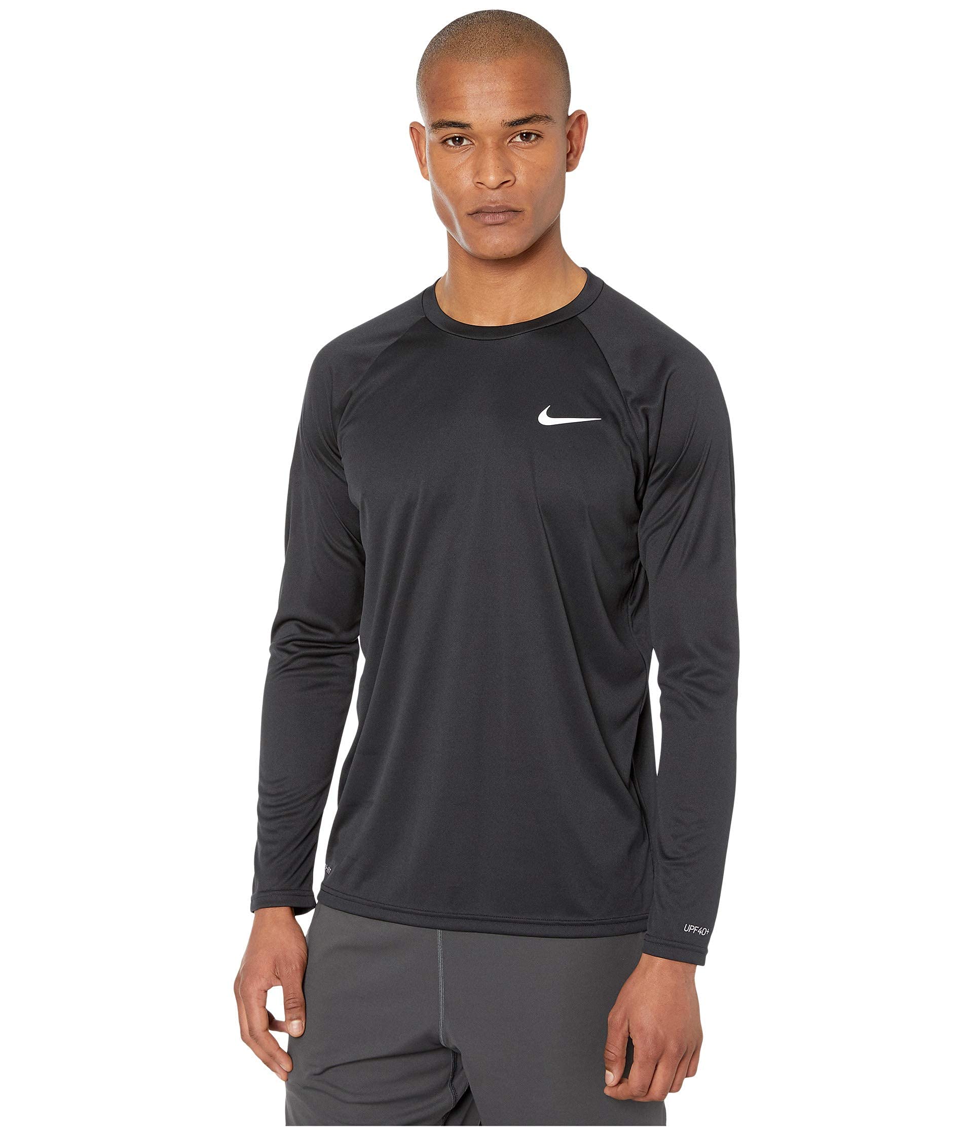 Nike Men's Men's Long-Sleeve Hydroguard, Black, XX-Large (xx_l) Image