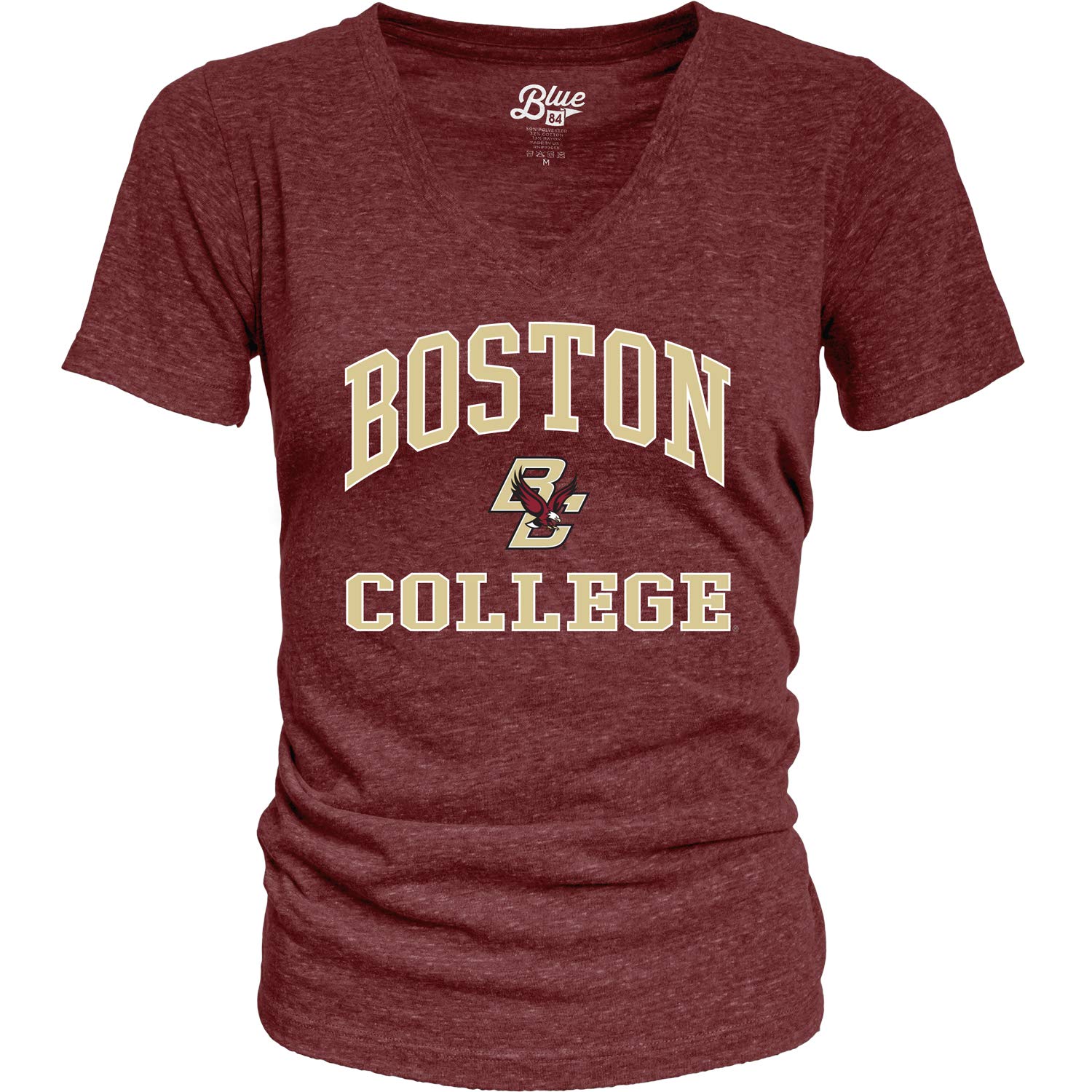 Blue 84 Women's Boston College Eagles Heathered Team Color Confetti T Shirt, Boston College Eagles Maroon, Large Image