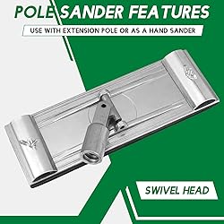 Hicarer Pole Sander Head No-flip Pole Sander for