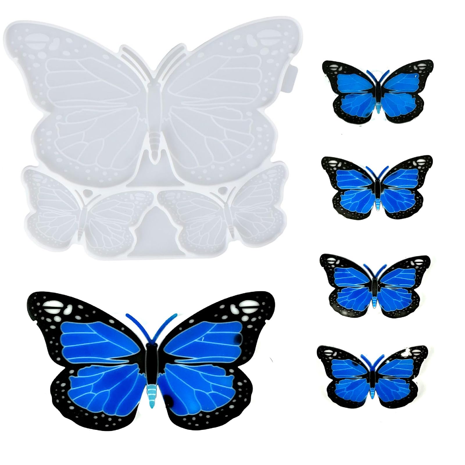 YYlingx Butterfly Shape Resin Mould, Butterfly Design Pendant Ornament Mould for Wall Decoration 3D DIY Decor Crafts