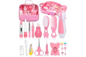 YASEW Baby Healthcare and Grooming Kit, Electric Safety Nail Trimmer Baby Nursery Kit, Newborn Care Kits with Hair Brush Comb for Newborn Infant Toddlers Baby Boys Girls Kids, Baby Shower Gifts