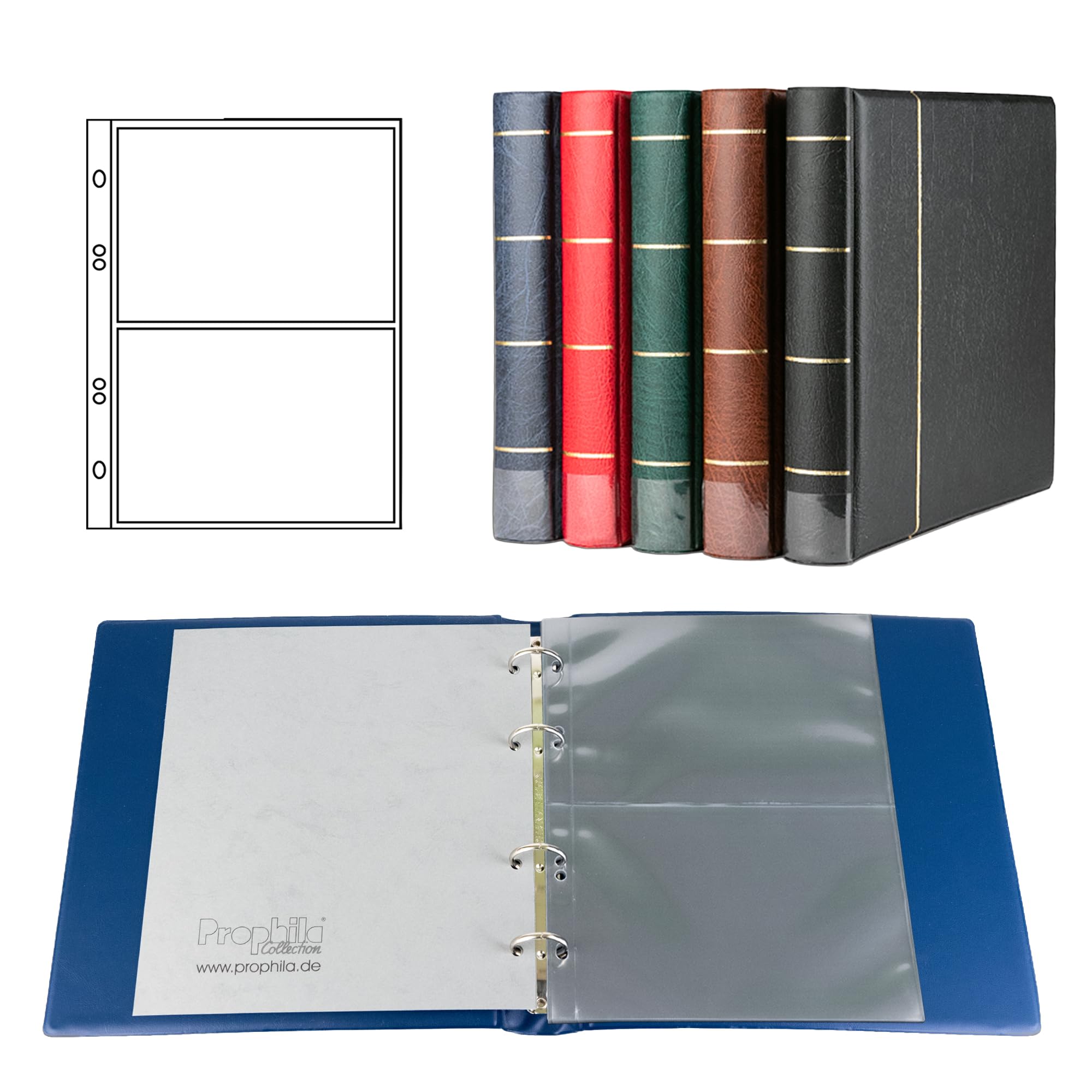 Prophila Postcard Album with 20 pockets for 40 Postcards — image 1