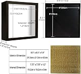 sunmeg 2Pcs 3D Shadow Box 8x8 Wood Photo Frame Deep Display Box view 2