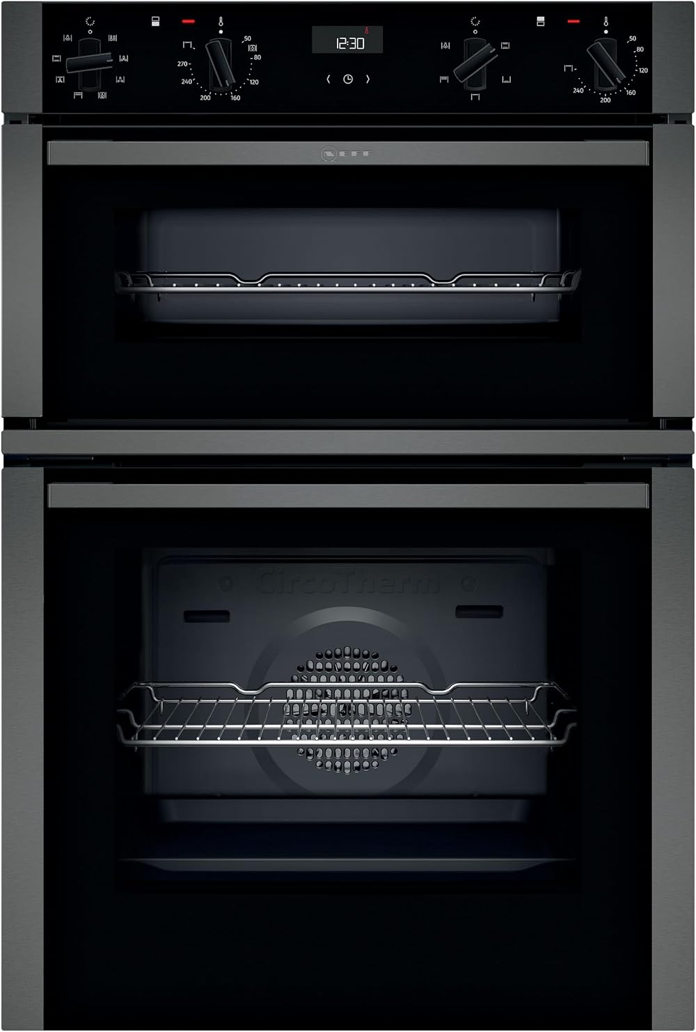 Neff N50 Double Oven CircoTherm EasyClean Graphite 88.8x59.4x55cm