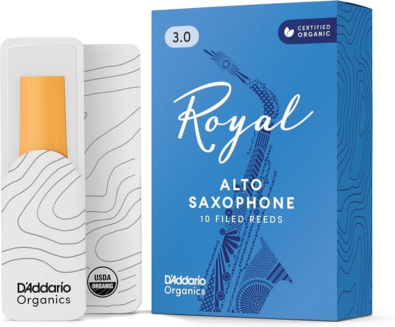 D'Addario Royal Organic Alto Sax Reeds 3.0 10-Pack