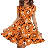 Forchrinse Purple Galaxy Starry Space Womens Dress Short Sleeve Summer Sundress Plus Size Tunic Dresses Elegant Midi Dress