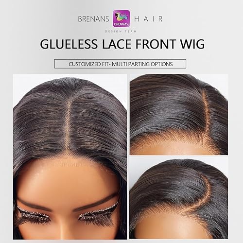 26 Inch Long Ginger Orange Water Wave Lace Front Wigs Human Hair