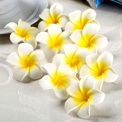 Yiyu 10pcs Artificielle Fleur Frangipanier Plumeria En