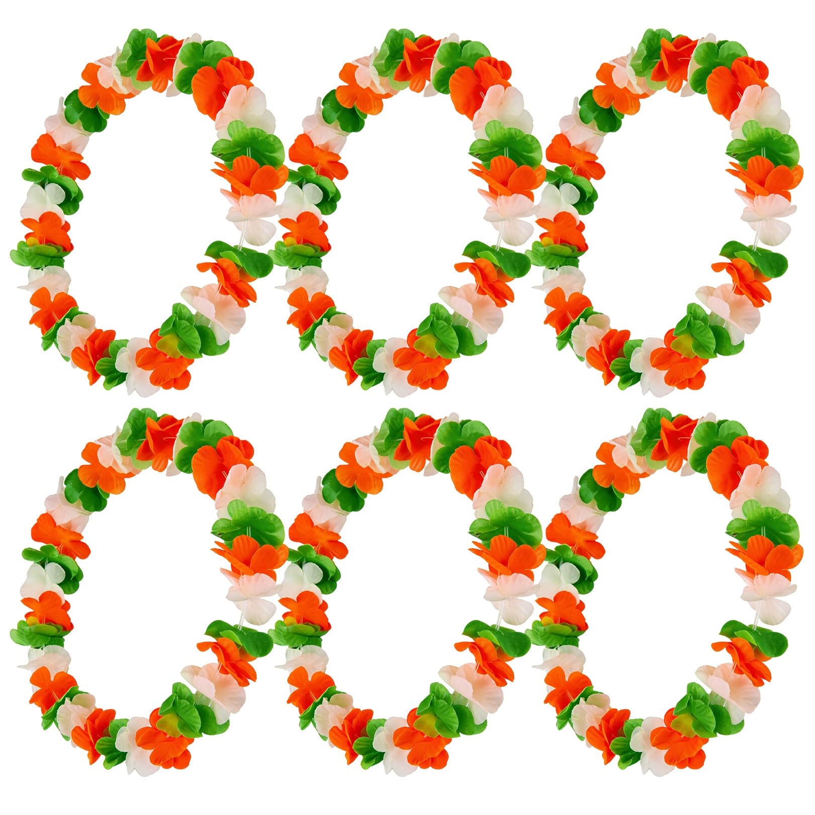 St Patricks Day Decorations,Irish Flag Flower Garland Necklace St. Patrick's Day Accessories St Paddys Fancy Dress Women Saint Patrick Outfits Kids Party Lei Garlands,for Womens Girl (6)