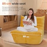 Vesgantti Togo Fireside Chair Yellow Soft Suede Premium Foam Lounge Sofa view 5