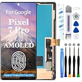 EFAITHLIFE for Google Pixel 7 Pro AMOLED Screen Replacement for Google Pixel 7 Pro LCD Display Touch Screen Display Assembly Repair Kits with Frame GP4BC GE2AE (Fingerprint Cable Transfer Required)